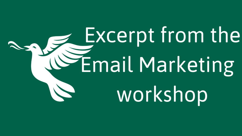 Excerpt from the Email Marketing Workshop